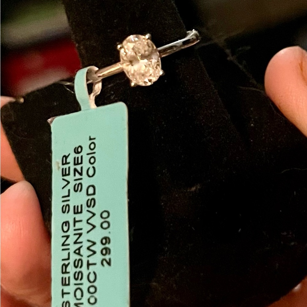 Sterling Silver Moissanite Ring